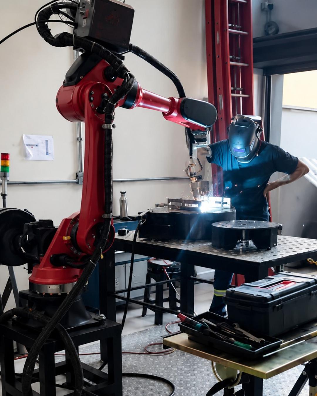 Célula de solda robotizada